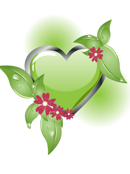 Floral heart - Vettoriali, immagini