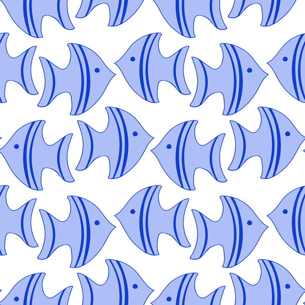 Fish Colorful Pattern Seamless - Vector, Image