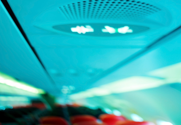 дефокус салона пассажирского самолета
 - Фото, изображение