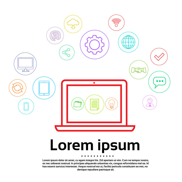 Laptop Logo Set - Вектор,изображение