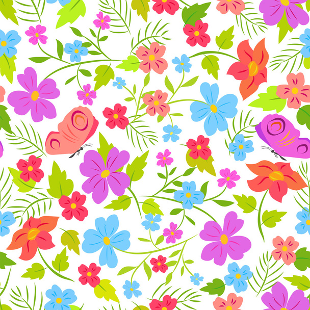 Seamless floral Pattern - Διάνυσμα, εικόνα