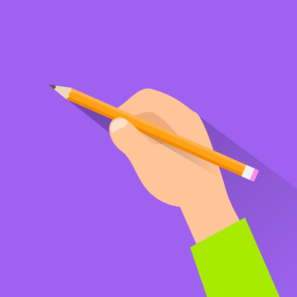 Hand with pen and copy space - Vector, Image
