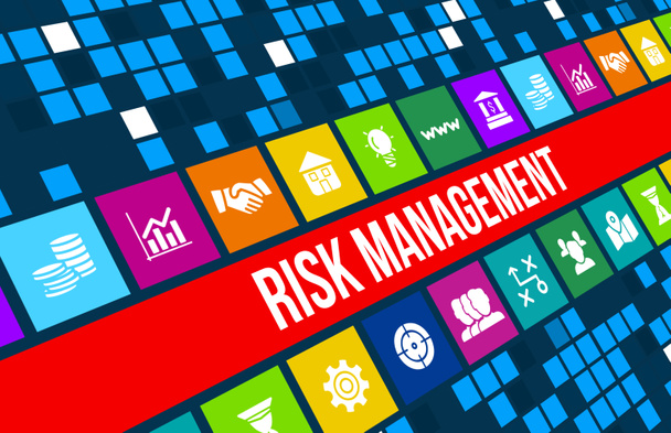 Імідж концепції управління ризиками з бізнес-іконками та копія простору
. - Фото, зображення