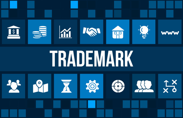 Trademark  concept image with business icons and copyspace. - Photo, Image