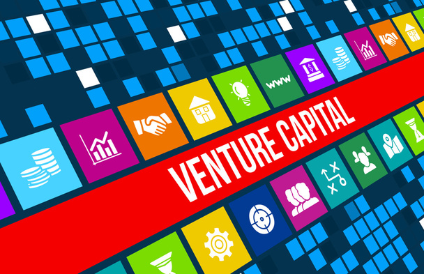 Imagen conceptual de Venture Capital con iconos de negocio y copyspace
. - Foto, imagen