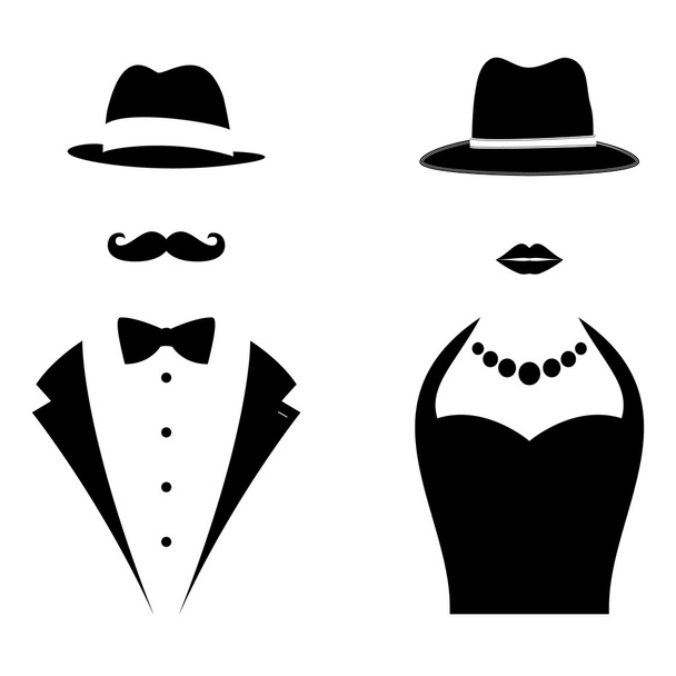 Gentleman and Lady Symbols - Vector, Image