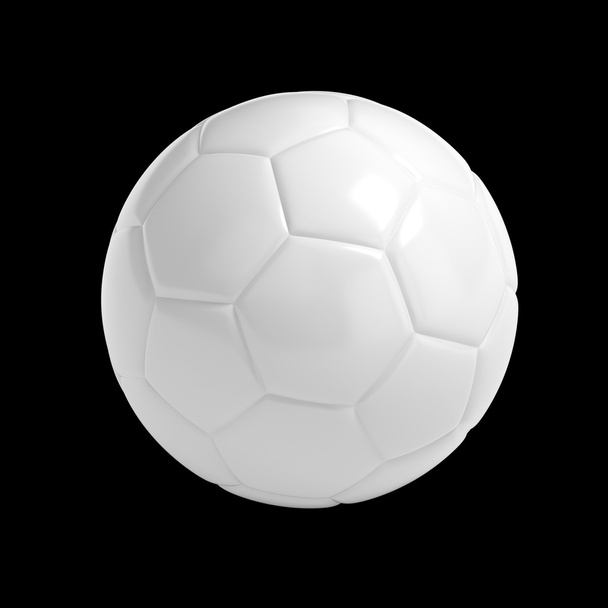 siyah üzerine izole futbol topu - Fotoğraf, Görsel