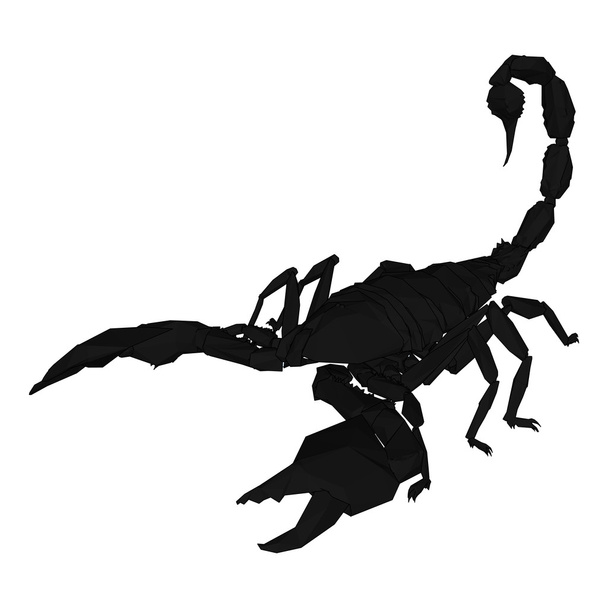 Skorpió absztrakt elszigetelt fehér háttér - Vektor, kép