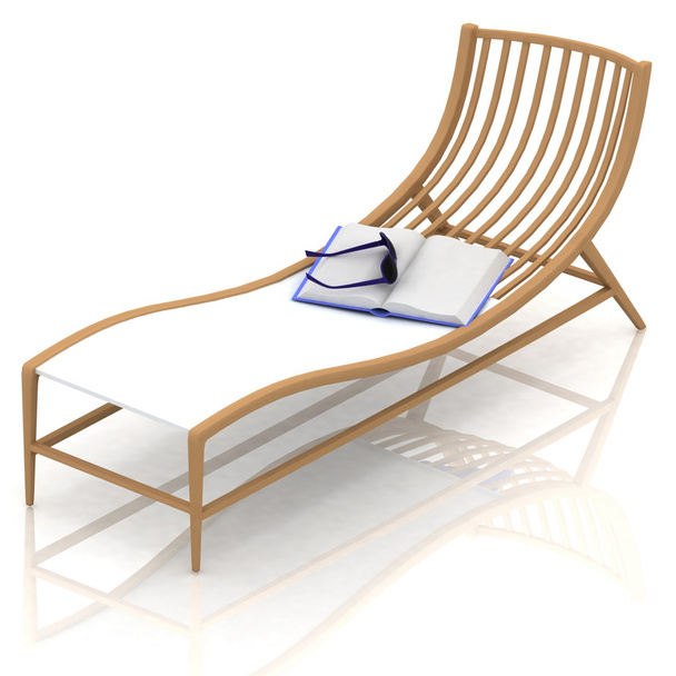 Beach deck-chair - Fotoğraf, Görsel