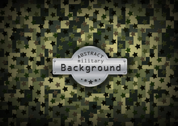 Terepszínű katonai pixel art minta csillag háttér. Vektoros illusztráció, Eps10 - Vektor, kép