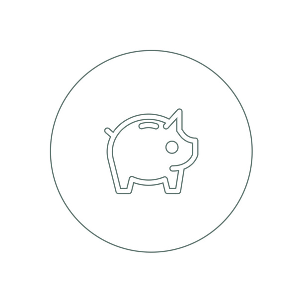 Piggy Bank Savings Icon. Concepto financiero icono de diseño de estilo plano
. - Foto, Imagen