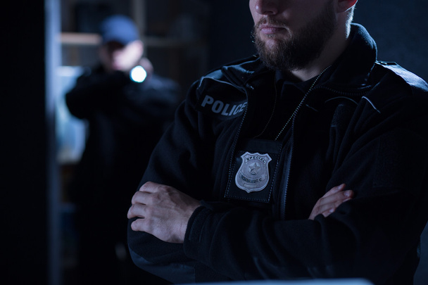Police officers on the intervention - Fotoğraf, Görsel