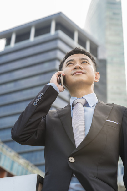 handsome business man speaking mobile phone - Photo, image