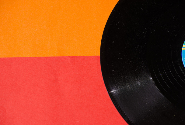 vinyl record on colorful background - Photo, Image