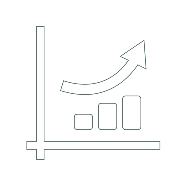 Növekedés - cash-flow terv fogalom ikonra. Stock illusztráció-grafikon w - Fotó, kép