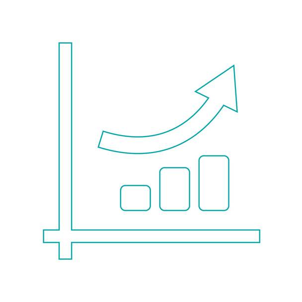 Growth - cash flow plan concept icon. Stock Illustration graph w - Photo, Image