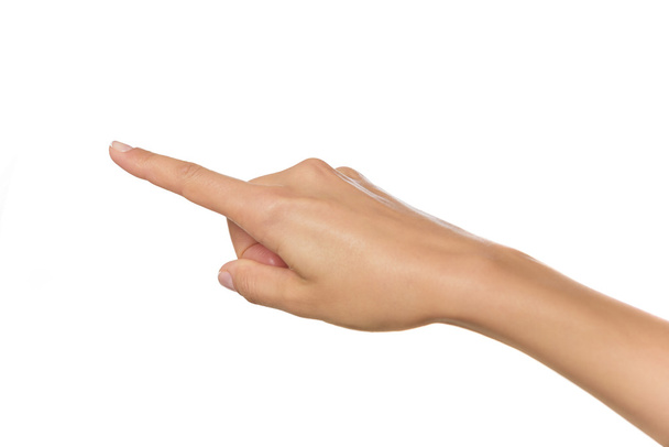 Τοποθετήστε το ανθρώπινο χέρι με δάχτυλο - Φωτογραφία, εικόνα