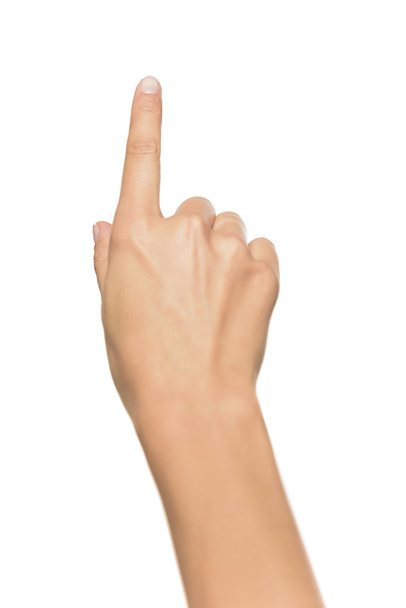 Ponto de mão humana com dedo
 - Foto, Imagem