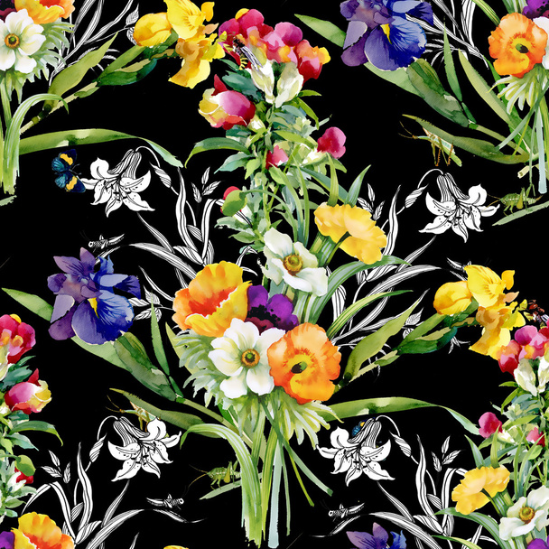 Floral seamless pattern - Valokuva, kuva