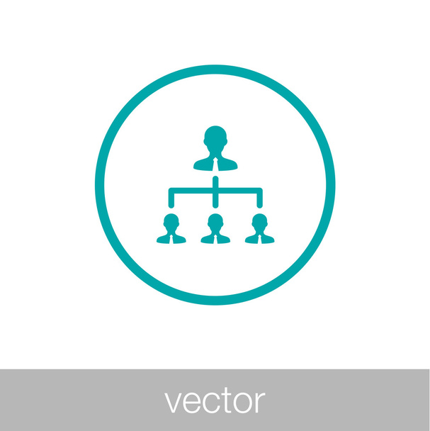 Erőforrások kezelése koncepció ikonra. Stock illusztráció lapos desig - Vektor, kép