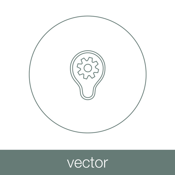 Creative light bulb concept icon. business idea icon. - Vector, Image