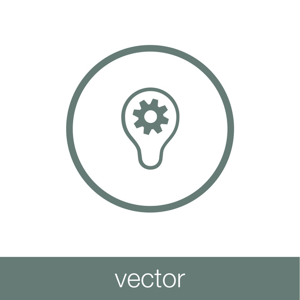 Creative light bulb concept icon. business idea icon. - Vector, Image
