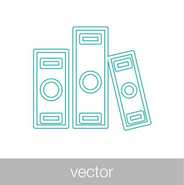 Archivo carpetas stock icono de ilustración. icono de diseño plano
 - Vector, imagen