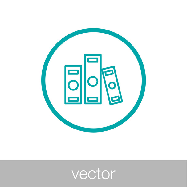 Ikona skladem ilustrace složky archivu. plochý design ikony - Vektor, obrázek