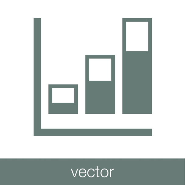 Crescimento - ícone do conceito de plano de fluxo de caixa. Gráfico de ilustração de stock w
 - Vetor, Imagem