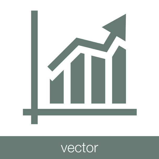 Crecimiento - icono de concepto de plan de flujo de efectivo. Stock Gráfico de ilustración w
 - Vector, imagen