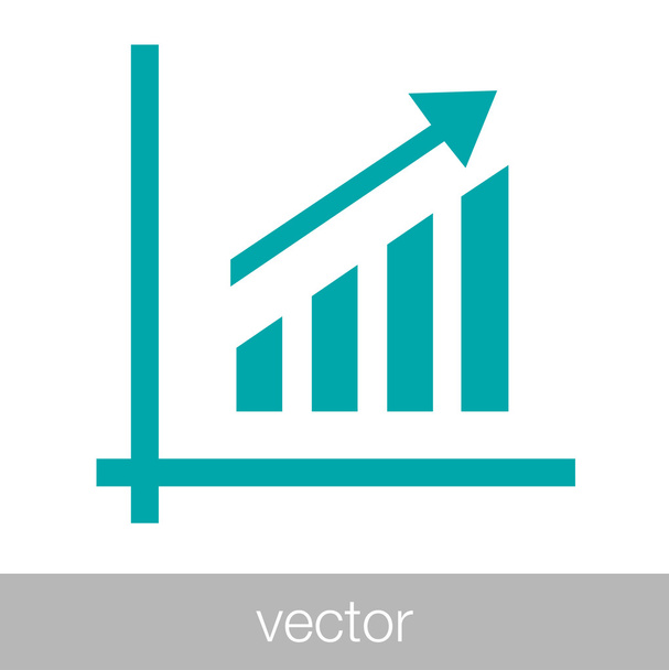 Növekedés - cash-flow terv fogalom ikonra. Stock illusztráció-grafikon w - Vektor, kép