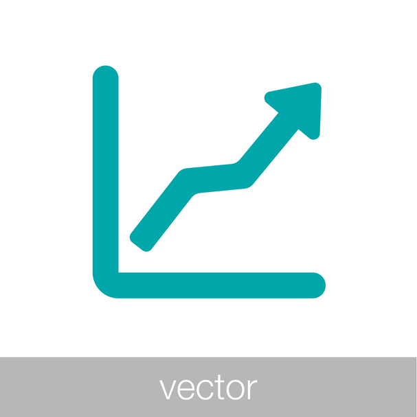 Growth - cash flow plan concept icon. Stock Illustration graph w - Vector, Image