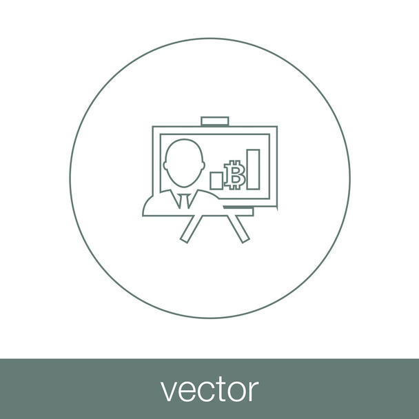 business presentation flat design style concept icon. - Vector, Image