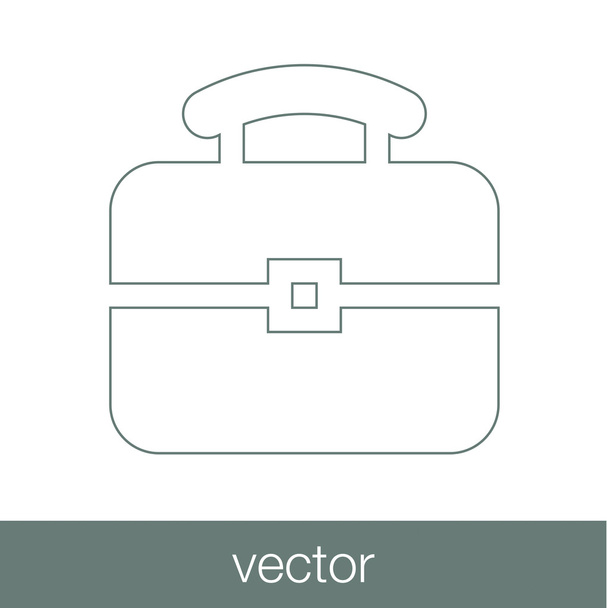 Icono del maletín, ilustración vectorial. Icono de estilo de diseño plano
 - Vector, Imagen