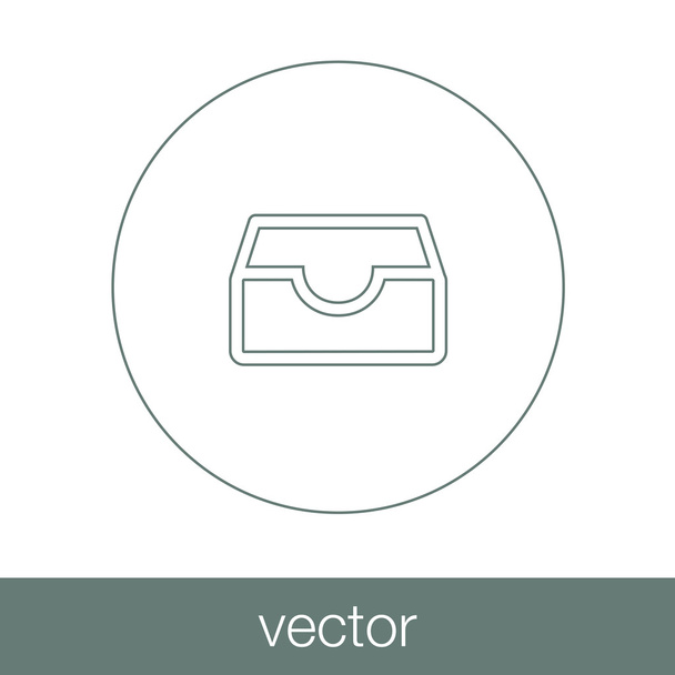 Archive icon. Archival cardboard box icon. - Vector, Image