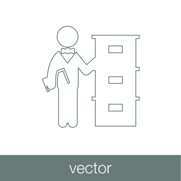 concept of paperwork,accounting, administration businessman hold - Vektor, obrázek