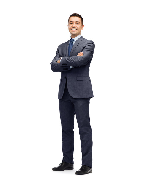 happy smiling businessman in suit - Fotó, kép