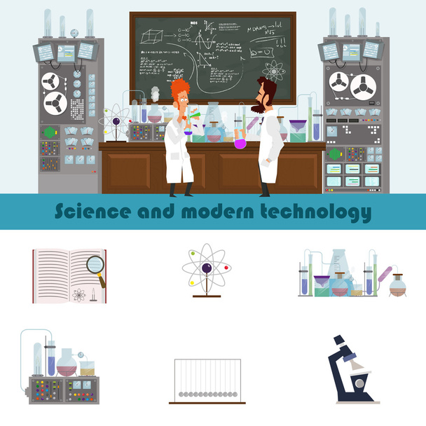 Science and modern technology. - Vector, Image