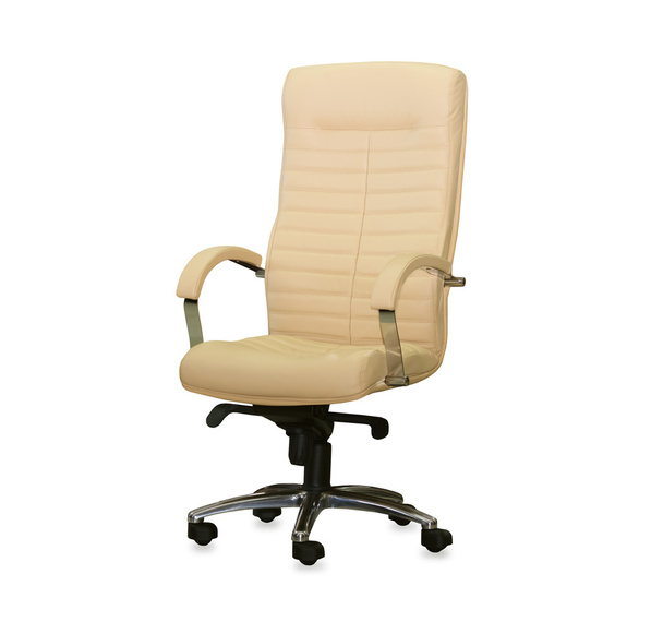 Modern office chair from beige leather - Foto, immagini