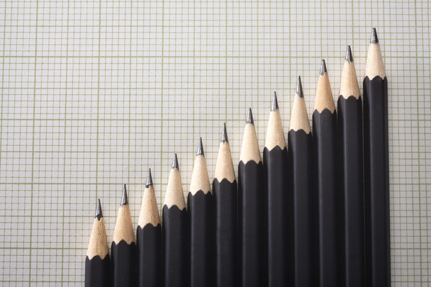 Stock image of the pencil arrange in a row - Foto, afbeelding