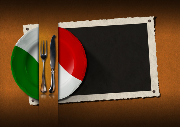 Меню ресторану Італії з фото рамка - Фото, зображення