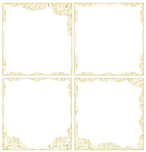 Gold frames in luxury style - Vector, afbeelding