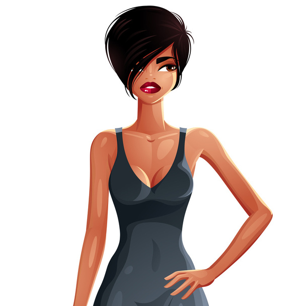 Beautiful coquette lady illustration - Vector, Image