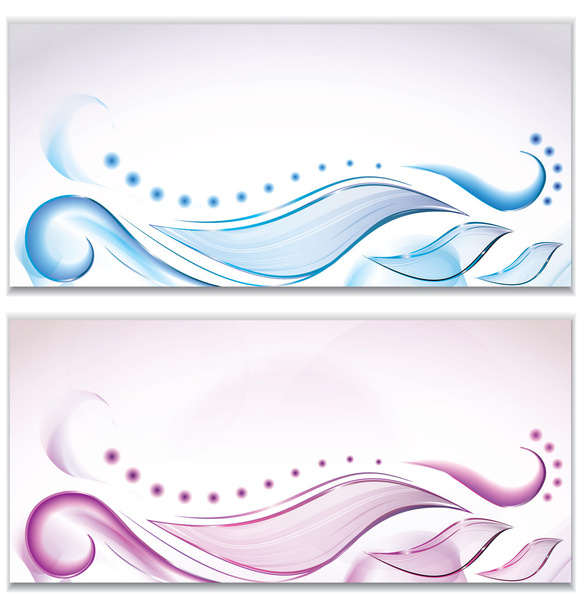 abstract waves banners - Vetor, Imagem