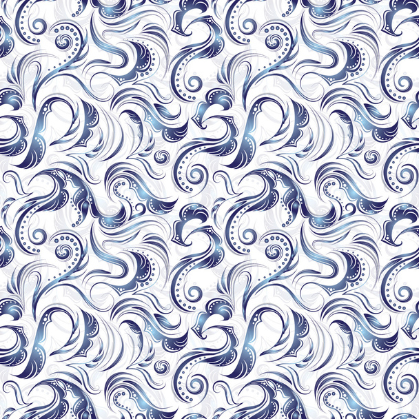 abstract floral swirls pattern - Vetor, Imagem