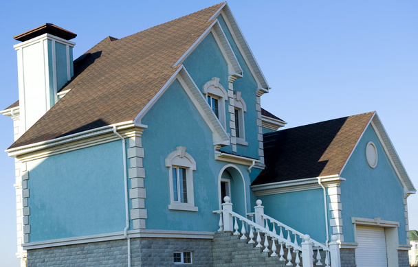 Gran casa azul
 - Foto, Imagen