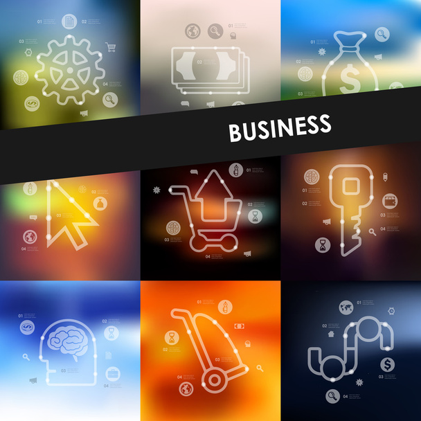 ビジネス タイムライン インフォ グラフィック - ベクター画像