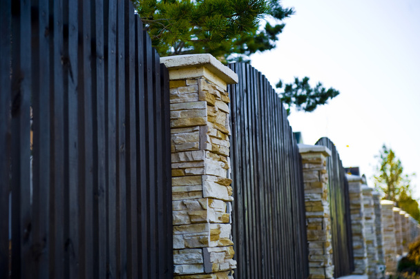 Decorative fence with columns - Photo, Image