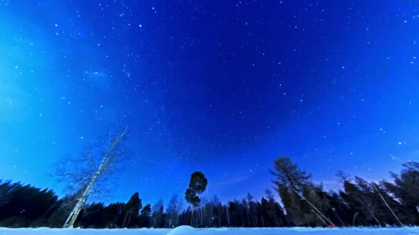 Éjszakai csillagos eget a halszem - Felvétel, videó