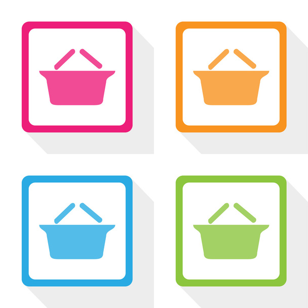 basket icons set great for any use. Vector EPS10. - Vector, Image